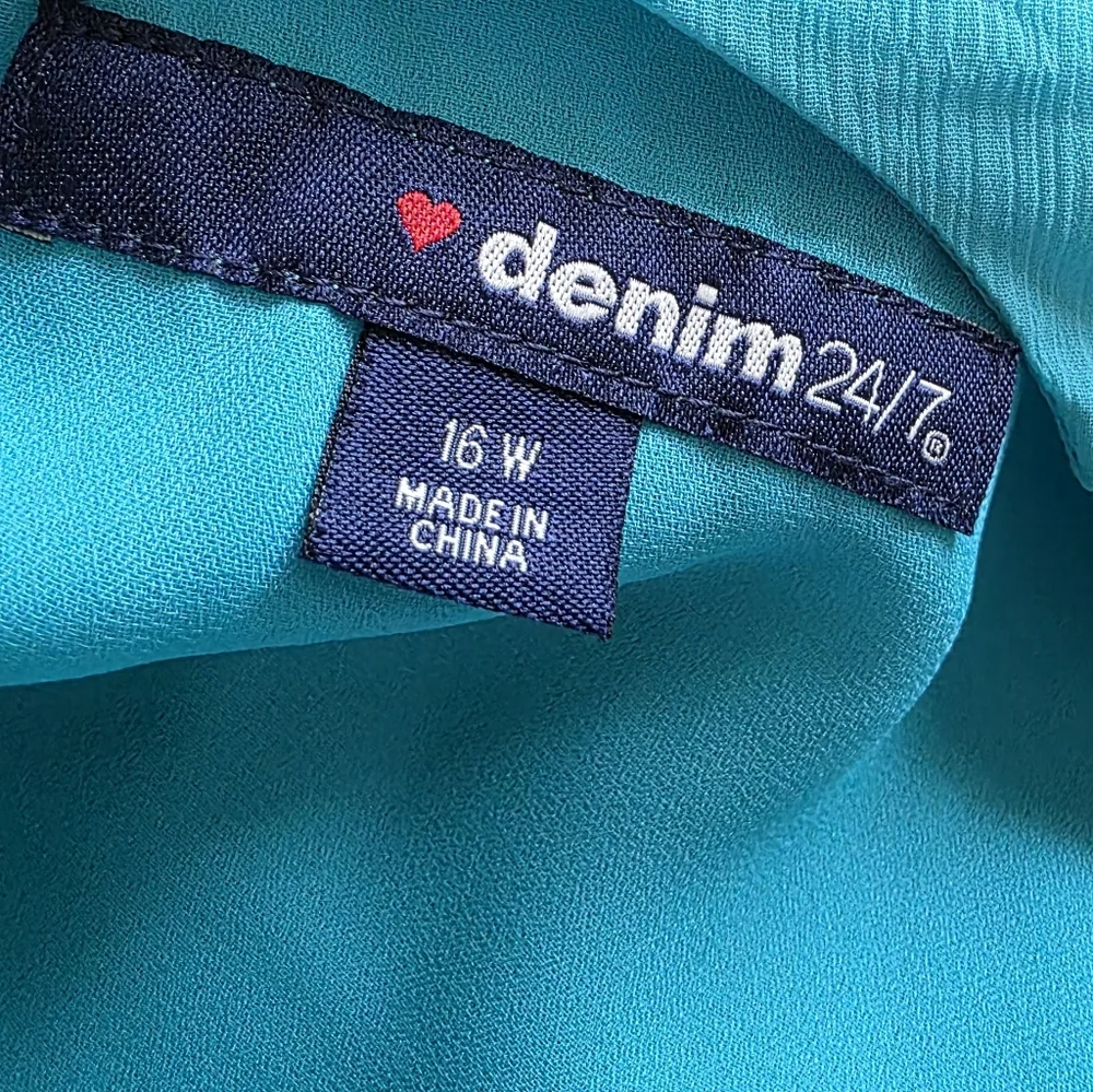 Elegant Turquoise Embellished Dress Size 16W - Picture 8 of 9